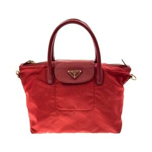 Prada Nylon Tote Bag Red